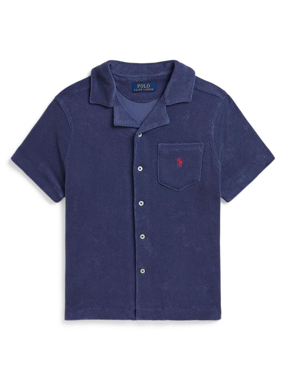 Boy & Apos;s Cotton-Blend Terry Camp Shirt, Size S-XL